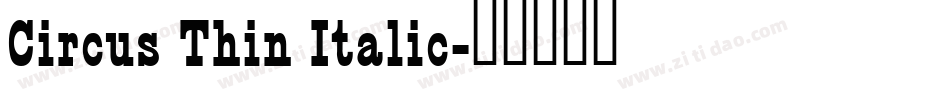 Circus Thin Italic字体转换